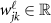 $w^\ell_{jk} \in \mathbb{R}$