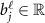 $b^\ell_j \in \mathbb{R}$