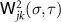 $\mathsf{W}^2_{jk}(\sigma, \tau)$