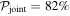 ${{ \mathcal P }}_{\mathrm{joint}}=82 \% $
