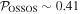 ${{ \mathcal P }}_{\mathrm{OSSOS}}\sim 0.41$