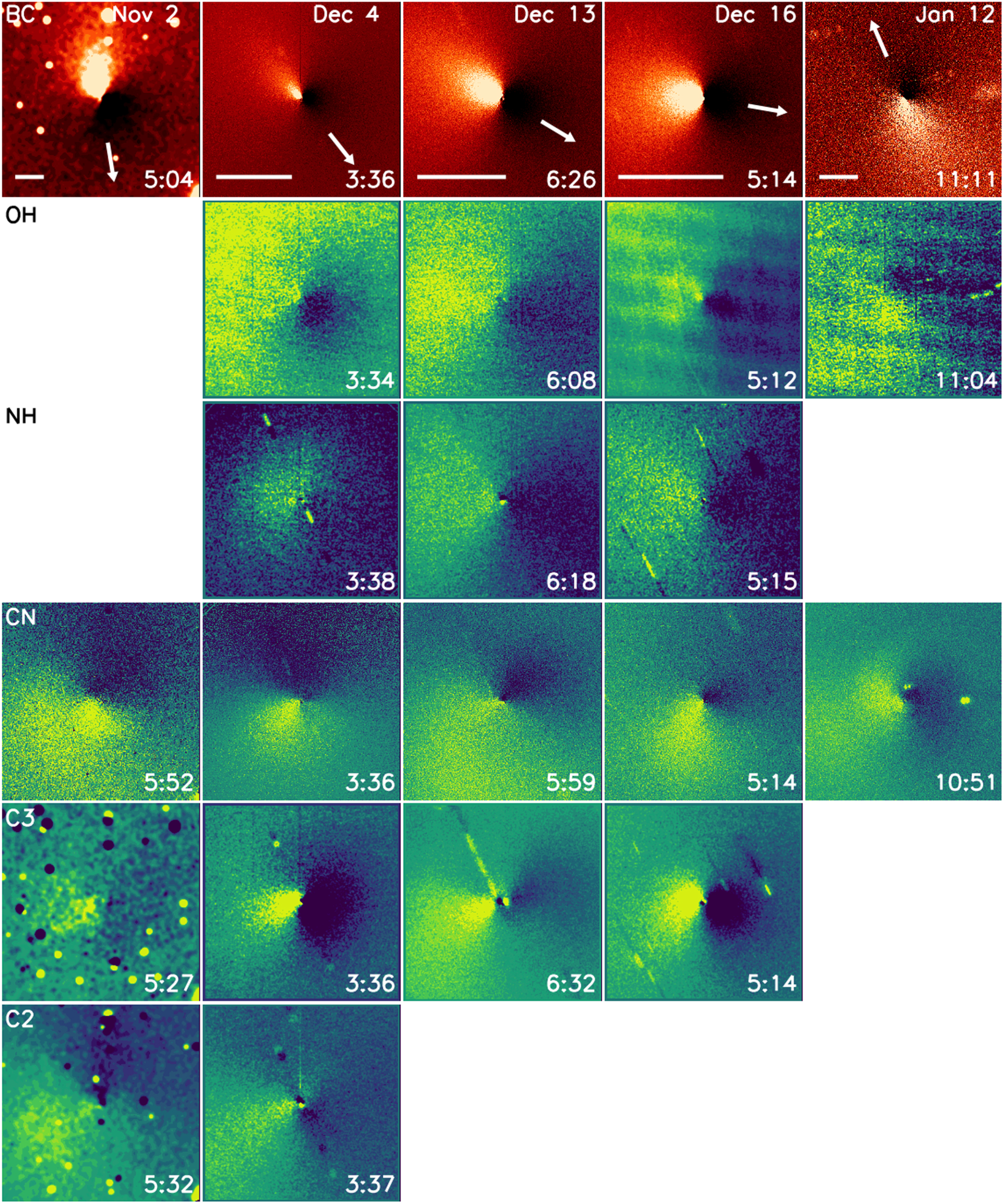 Narrowband Observations of Comet 46P/Wirtanen during Its Exceptional  Apparition of 2018/19. II. Photometry, Jet Morphology, and Modeling Results  - IOPscience