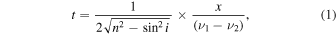 Equation (1)