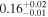 ${0.16}_{-0.01}^{+0.02}$