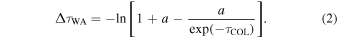 Equation (2)