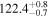 ${122.4}_{-0.7}^{+0.8}$