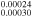 ${}_{0.00030}^{0.00024}$