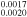 ${}_{0.0020}^{0.0017}$