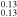 ${}_{0.13}^{0.13}$