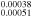 ${}_{0.00051}^{0.00038}$