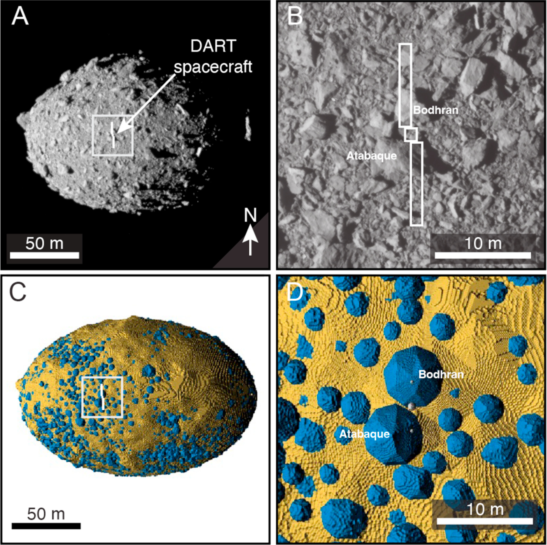 Dimorphos's Material Properties and Estimates of Crater Size from the ...