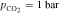 ${p}_{{\mathrm{CO}}_{2}}=1\,\mathrm{bar}$