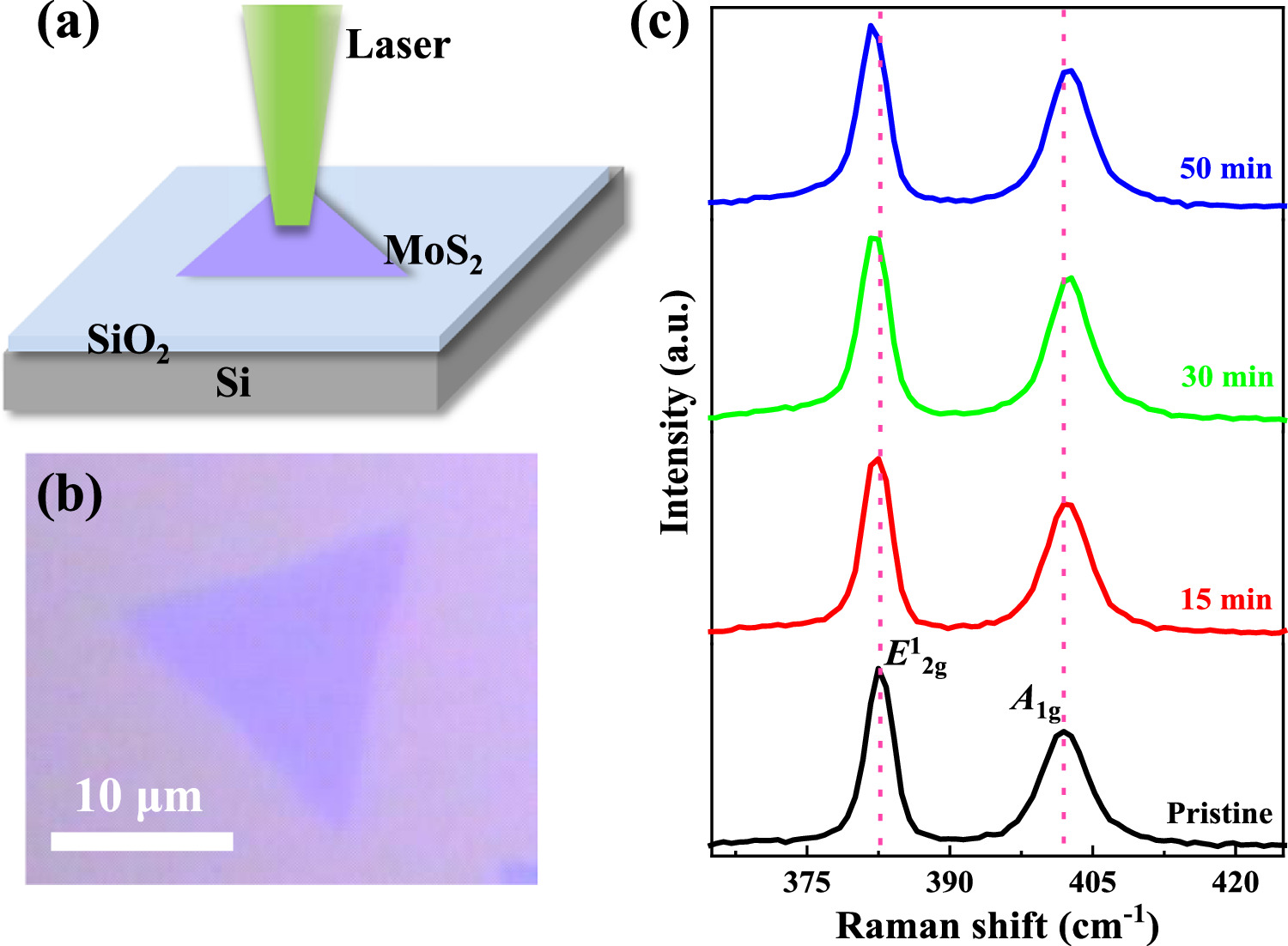 In situ doping effect in monolayer MoS2 via laser irradiation - IOPscience