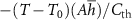 $-(T - T_{0})(A \overline{h})/C_\mathrm {th}$
