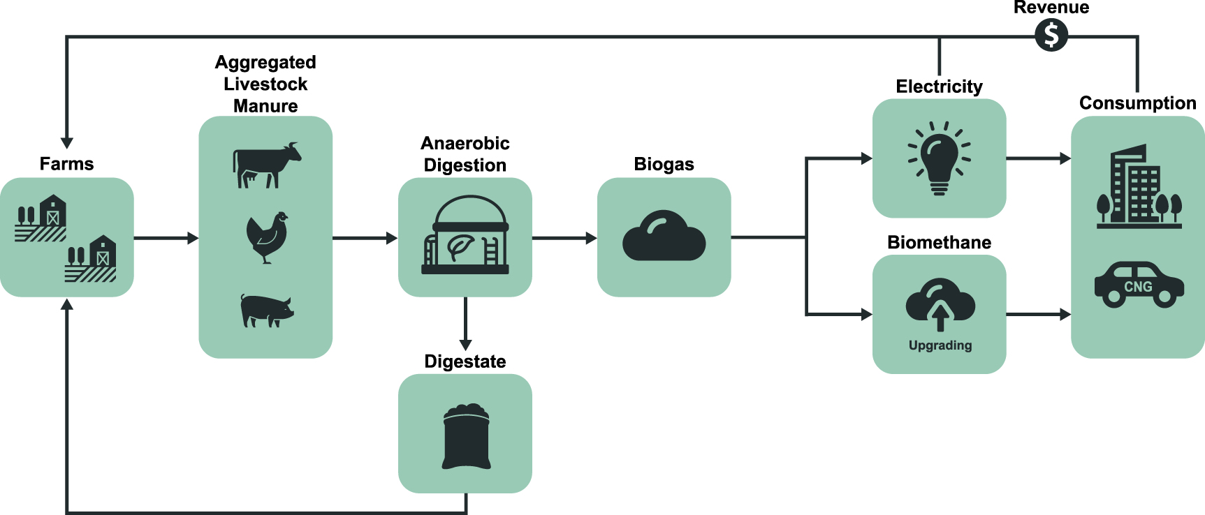 Optimizing energy production from livestock biogas networks in southern ...