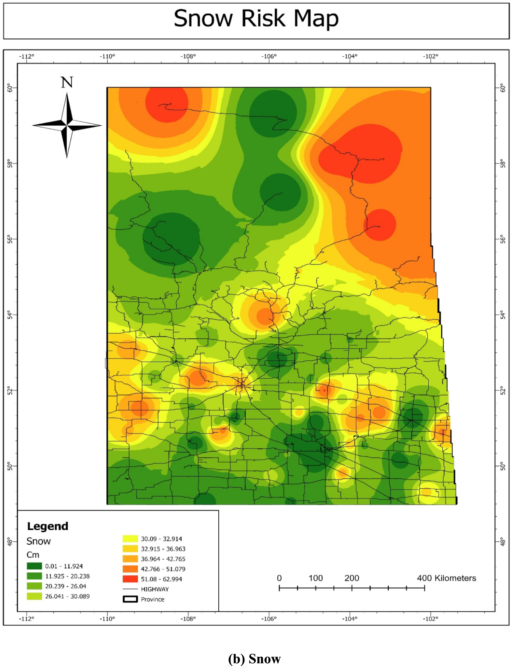 Saskatchewan Map Weather Patterns Analyzing meteorological risks to highway infrastructure in ...