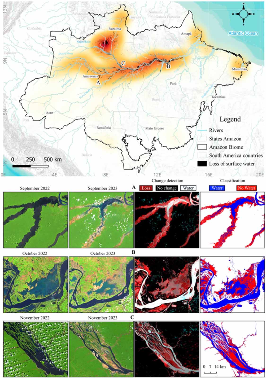 Amazon severe drought in 2023 triggered surface water loss - IOPscience