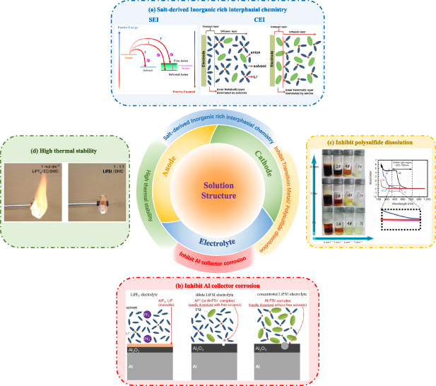 Concentrated electrolytes for rechargeable lithium metal batteries ...