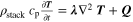 ${\rho }_{\mathrm{stack}}\,{c}_{{\rm{p}}}\tfrac{\partial {\boldsymbol{T}}}{\partial t}={\boldsymbol{\lambda }}{{\rm{\nabla }}}^{2}\,{\boldsymbol{T}}+{\boldsymbol{Q}}$