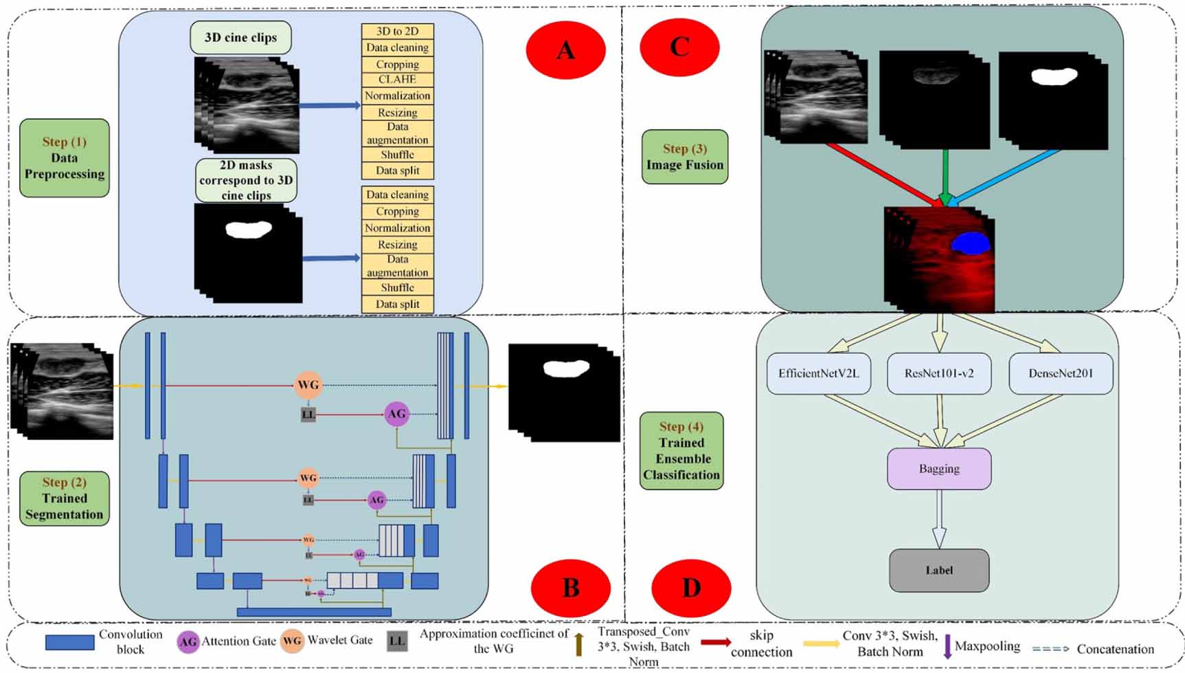 Multi-stage deep learning model for the classification and segmentation ...